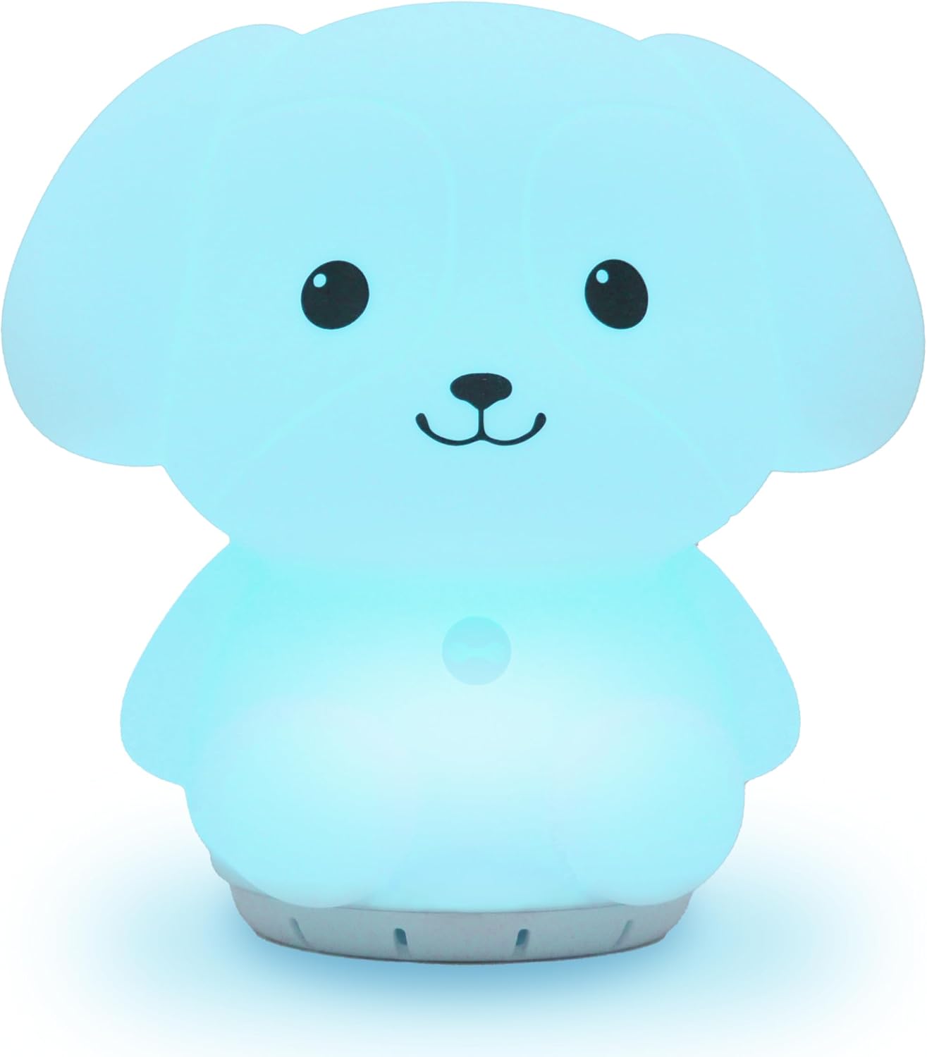 Rainlax Breathing Puppy Mini glowing softly in blue light